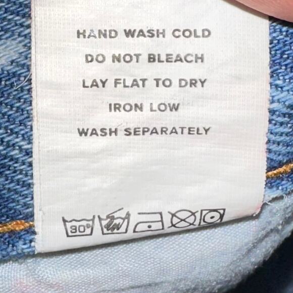 Superdown Kenzie Star Print Cut Off Denim Shorts Size 25 - Picture 9 of 16